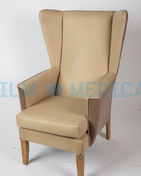 Visitor Chair Wing Back Brown Two Tone